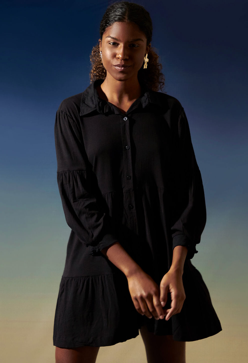 Chemise Elle Preto - frontal