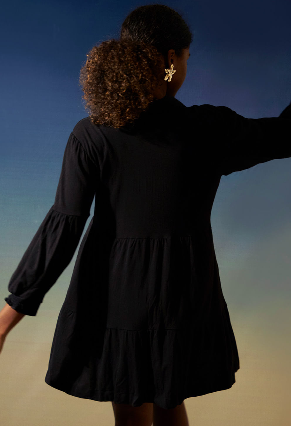 Chemise Elle Preto - traseira