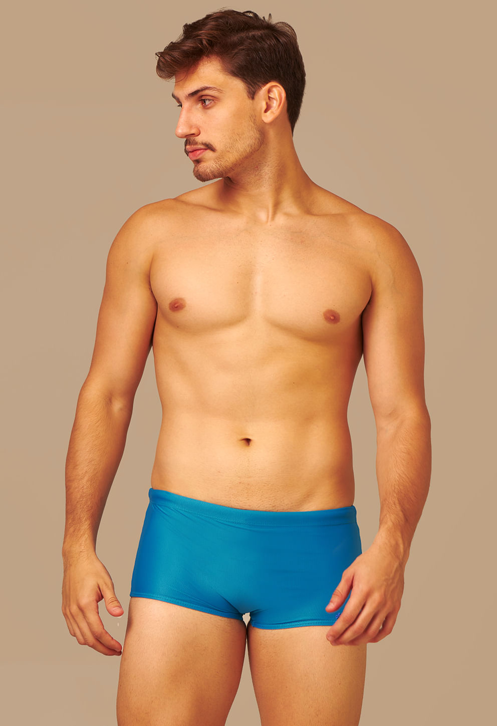 Sunga Short Adulto Shape Amazonita frontal azul vibrante