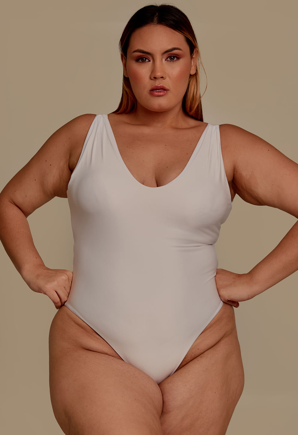 Body Half branco - vista frontal