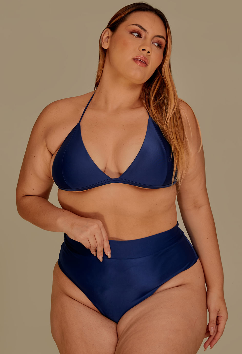 Calcinha Hot Frésia Furacão azul marinho, frontal